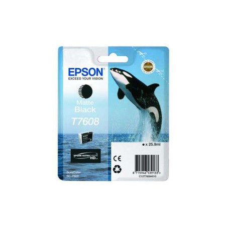 Cartucho de tinta Epson T7608 Negro Mate Original - 27,06€