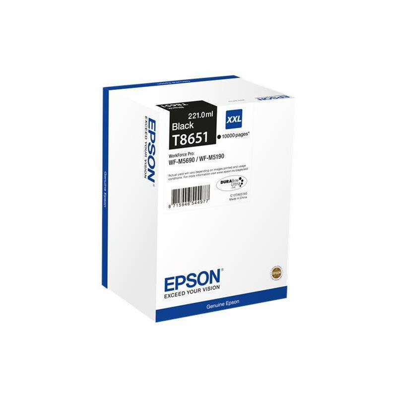 Cartucho de tinta Epson T8651 Negro Original - 210,08€