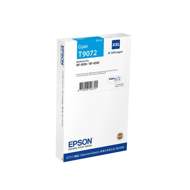 Cartucho de tinta Epson T9072 Cyan Original - 118,29€