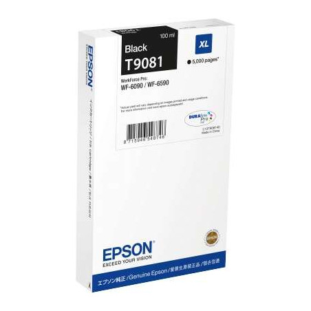 Cartucho de tinta Epson T9081 Negro Original - 77,67€