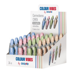 Dohe Colour Vibes Expositor con 24 Cintas Correctoras 