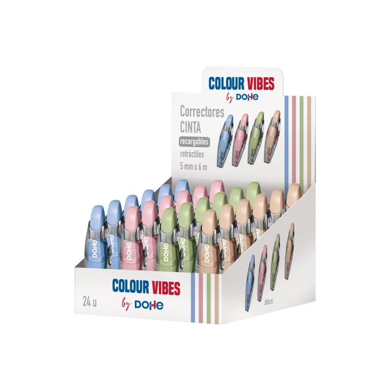 Dohe Colour Vibes Expositor con 24 Recambios de Cinta