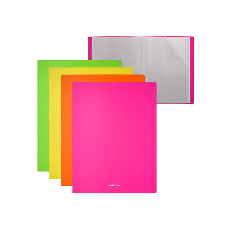 ErichKrause Carpetas con Fundas Matt Neon Compatible - 1,98€
