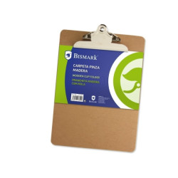 Bismark Biskmark Carpeta Sujetapapeles con Base de Madera y