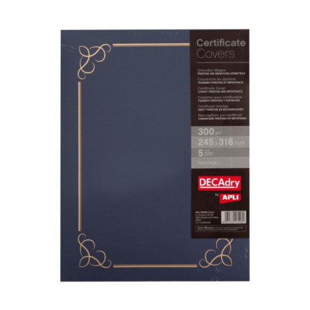 Apli Pack de 5 Carpetas para Certificados y Diplomas 
