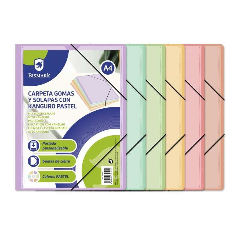 Bismark Carpeta de Gomas A4 Kanguro con Solapas (24u.)