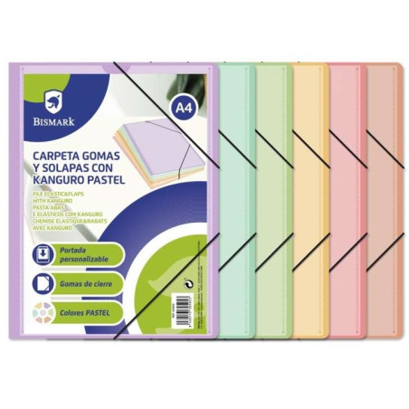 Bismark Carpeta de Gomas A4 Kanguro con Solapas (24u.)
