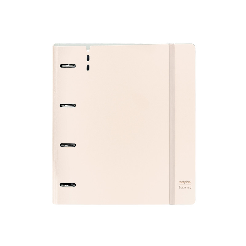 Safta Carpeta de 4 Anillas Beige