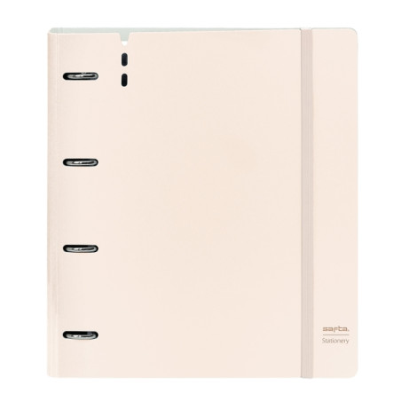 Safta Carpeta de 4 Anillas Beige