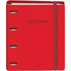 Dohe Colour Vibes Polyfoam Carpeta de 4 Anillas Mixtas de 35mm A4 Recambio 100 Hojas Cuadricula 5mm
