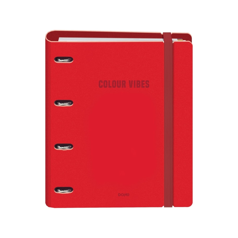 Dohe Colour Vibes Polyfoam Carpeta de 4 Anillas Mixtas de 35mm A4 Recambio 100 Hojas Cuadricula 5mm