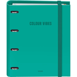Dohe Colour Vibes Carpeta de 4 Anillas Mixtas de 35mm Recambio 100 Hojas Cuadricula 5mm