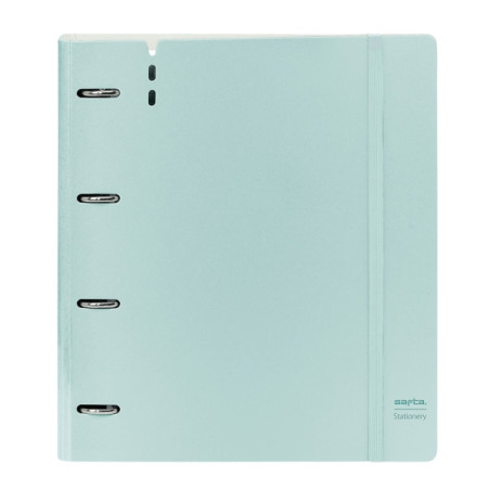 Safta Carpeta de 4 Anillas Azul Claro
