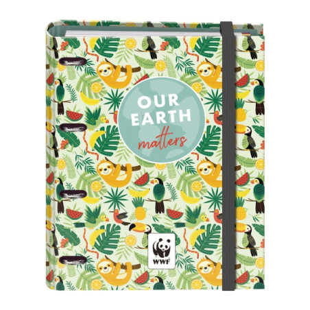 Dohe WWF Tropic Carpeta de 4 Anillas Mixtas de 35mm con Recambio de 100 Hojas