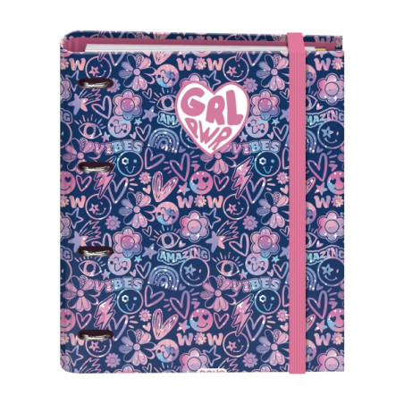 Dohe Girl Power Carpeta con 4 Anillas de 35mm