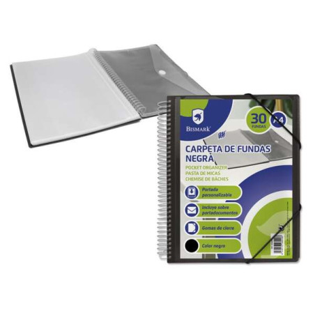 Bismark Carpeta con 30 Fundas Transparentes