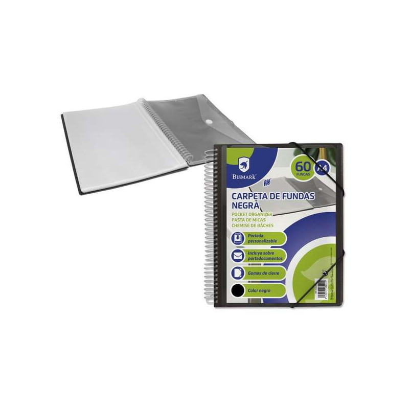 Bismark Carpeta con 60 Fundas Transparentes