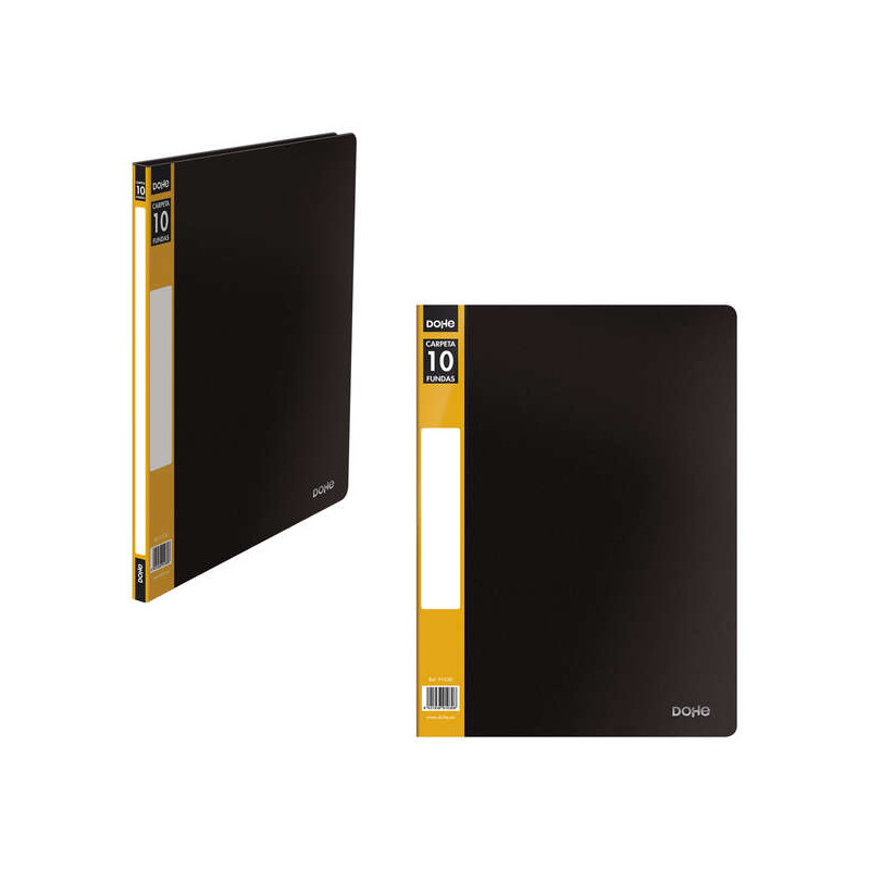 Dohe Carpeta con 10 Fundas A4 Negro