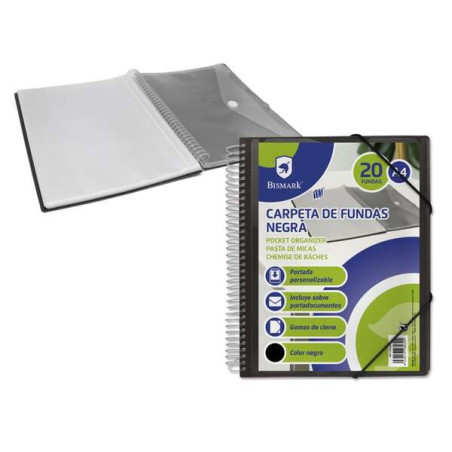 Bismark Carpeta con 20 Fundas Transparentes