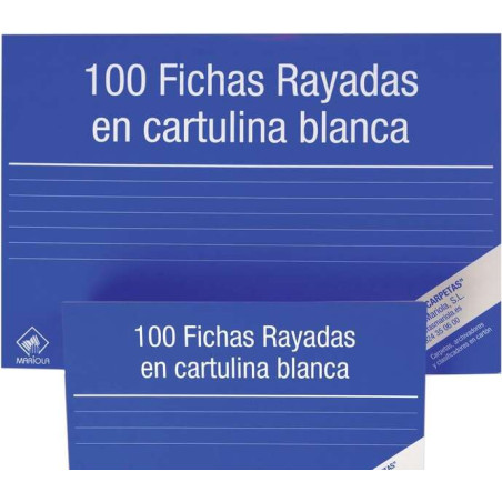 Mariola Pack de 100 Fichas Rayadas Nº4 para Fichero - 2,80€