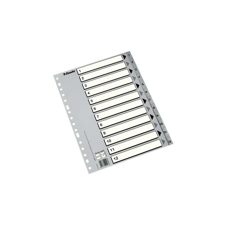 Esselte Indice Numerico de Plastico Gris Compatible - 64,73€
