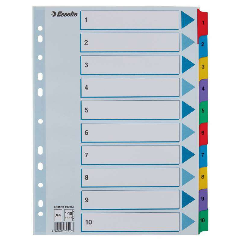 Esselte Indice de Carton con Pestañas Reforzadas - 1,71€