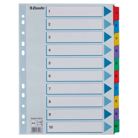 Esselte Indice de Carton con Pestañas Reforzadas - 1,71€