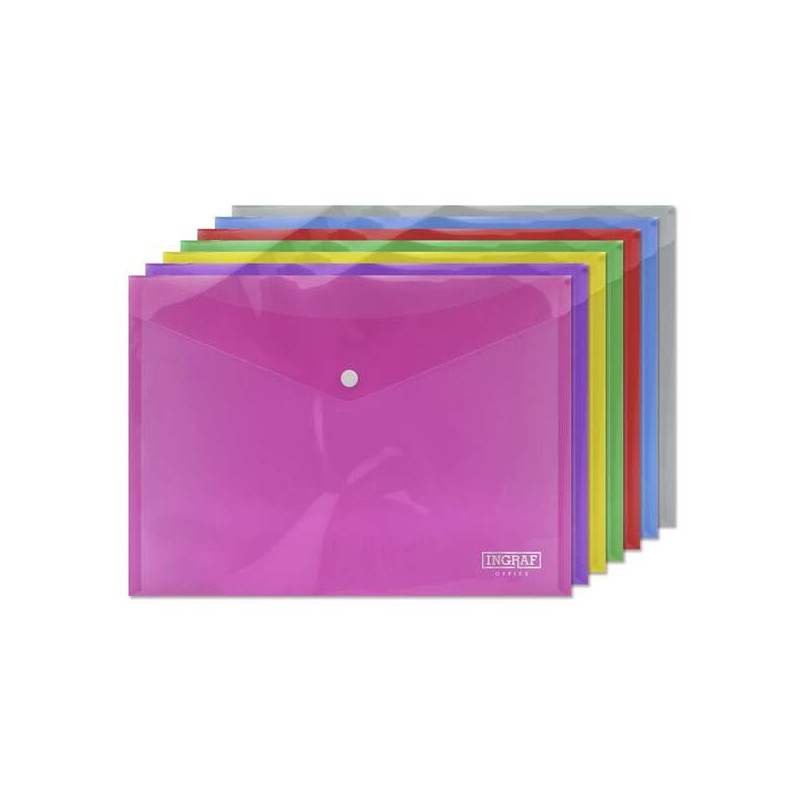 Ingraf Pack de 10 Sobres con Cierre de Broche - 4,56€