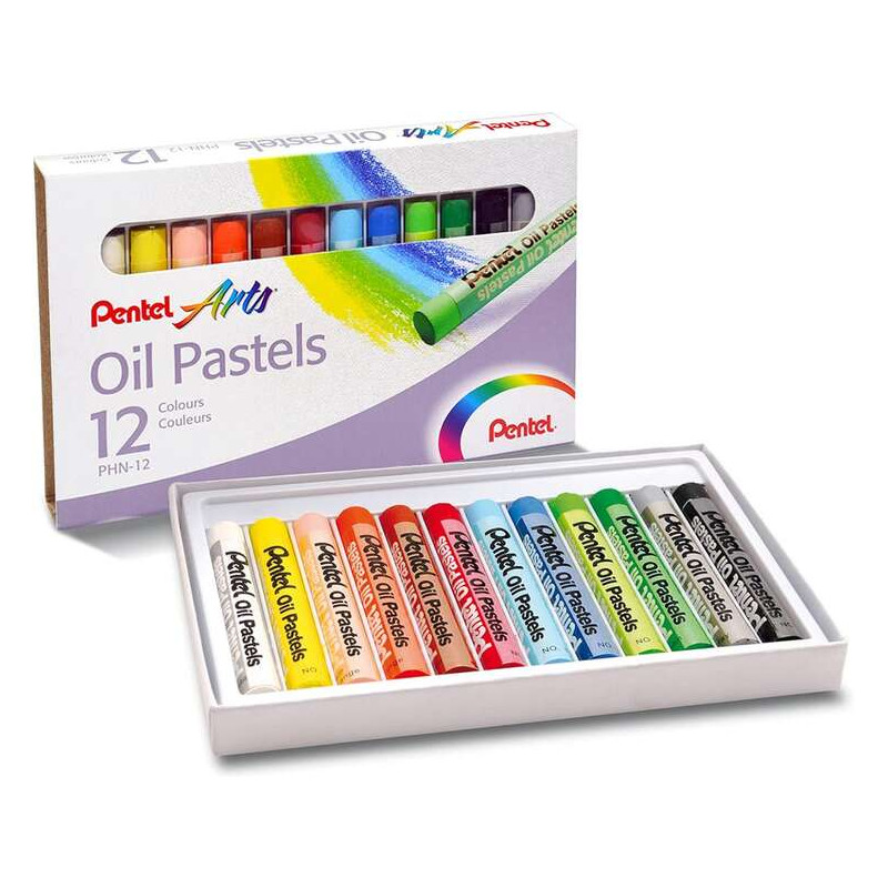 Pentel Oil Pastels Pack de 12 Pasteles Oleo - 1,62€