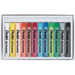 Pentel Oil Pastels Pack de 12 Pasteles Oleo - 1,62€
