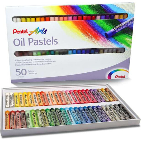 Pentel Oil Pastels Pack de 50 Pasteles Oleo - 7,15€