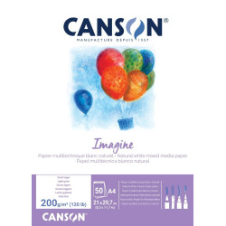 Canson Imagine Bloc Encolado de 50 Hojas 200gr A4 - 7,21€