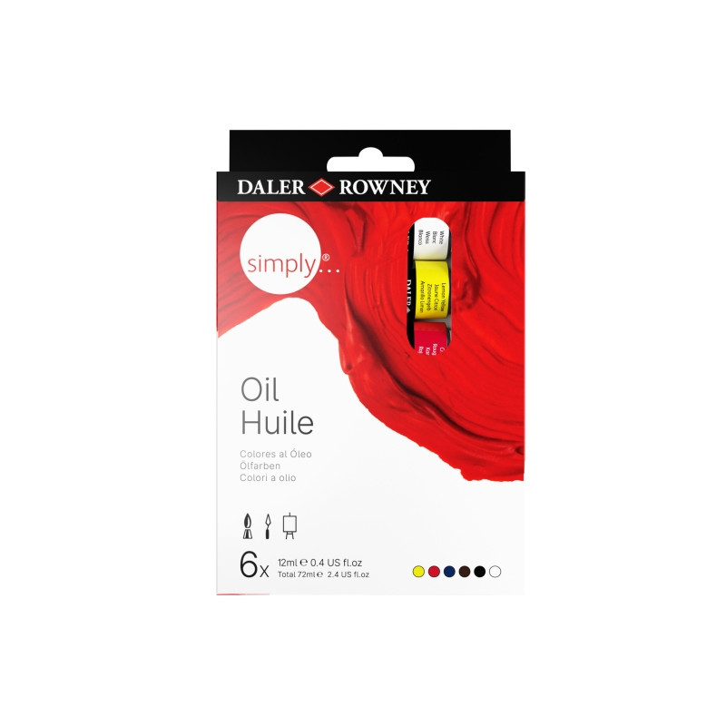 Daler-Rowney Daler Rowney Simply Pack de 6 Pinturas al Oleo