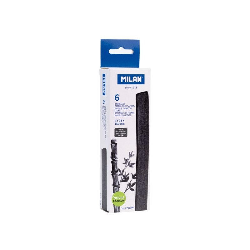 Milan Pack de 6 Barritas de Carboncillo Compatible - 4,23€