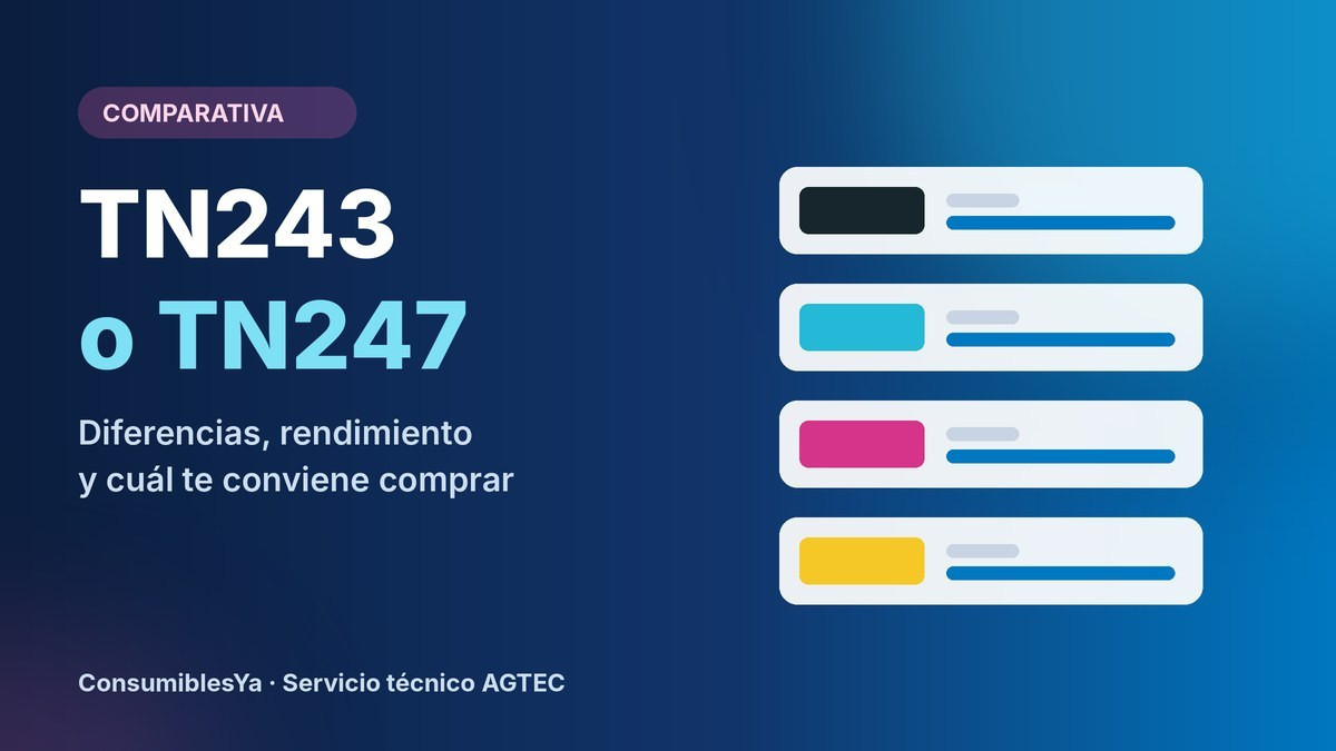 Comparativa de los tóners Brother TN243 y TN247